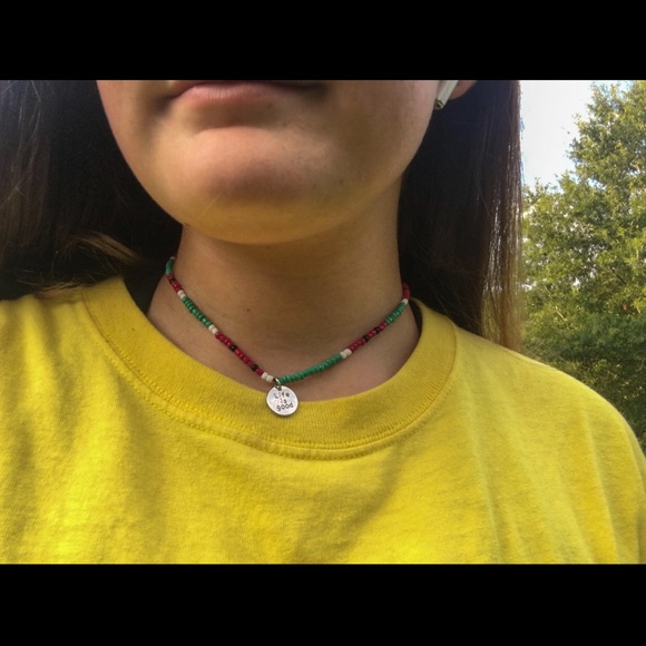 Watermelon themed “life is good” necklace - Picture 2 of 2